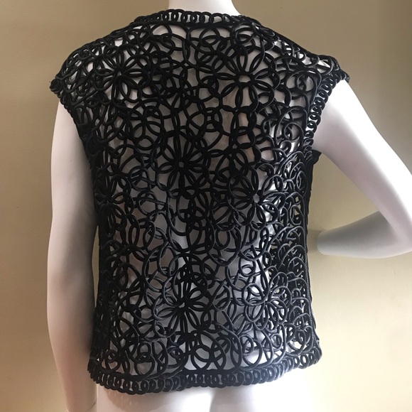 Handmade Ribbon Black Vest Small - Picture 3 of 6